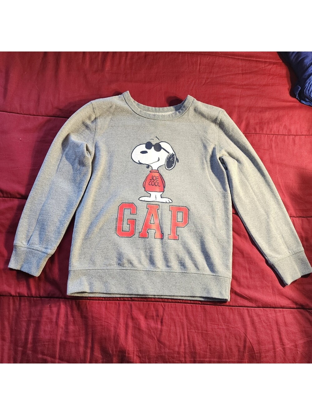 Gap Snoopy Joe Cool Gray Pullover Sweatshirt Unisex Kids L (10-11)